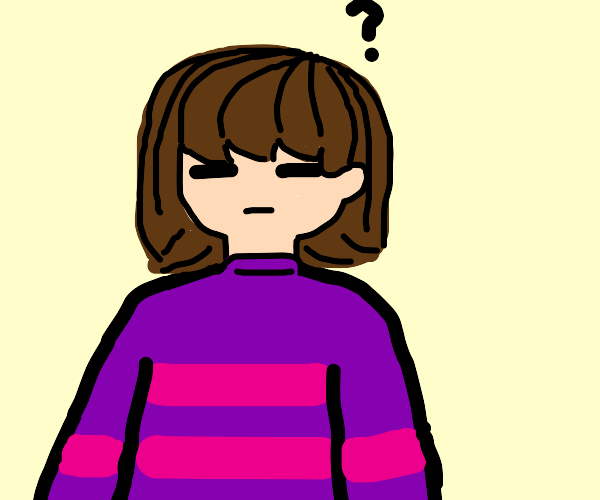 High Quality Confused Frisk Blank Meme Template