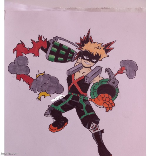 I drew this for a friend [drawing: bakugo] | image tagged in anime,bakugo,drawing | made w/ Imgflip meme maker