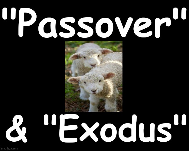 "Passover" & "Exodus" | "Passover"; & "Exodus" | image tagged in passover | made w/ Imgflip meme maker