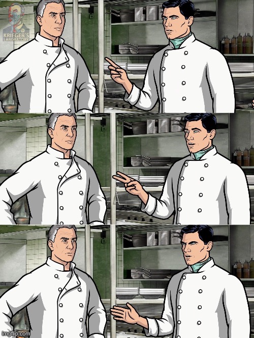 Archer and Chef | image tagged in memes | made w/ Imgflip meme maker