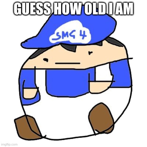 beeg smg4 | GUESS HOW OLD I AM | image tagged in beeg smg4 | made w/ Imgflip meme maker