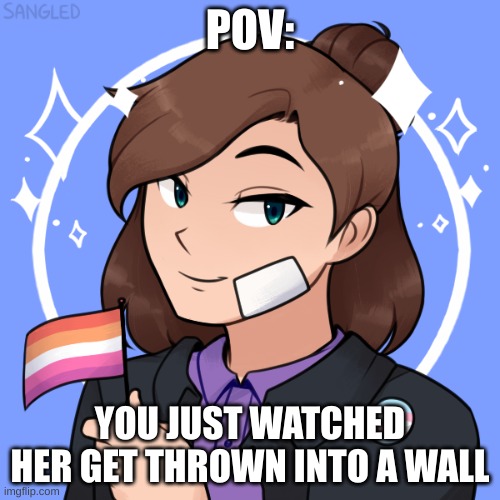 no erp, no joke oc's, keep sfw, and enjoy! | POV:; YOU JUST WATCHED HER GET THROWN INTO A WALL | made w/ Imgflip meme maker