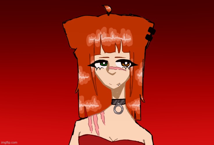 SOMEONE wanted me to draw red so here she is | image tagged in hehe pretty lady,yall are allowed to simp 4 her,n o t suki,suki simps will be executed | made w/ Imgflip meme maker