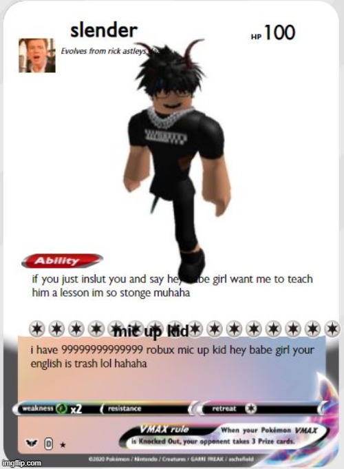 so cringe such maita hit this guy | image tagged in slender,roblox | made w/ Imgflip meme maker