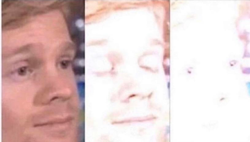 High Quality Blinking White Guy Nuke Blank Meme Template