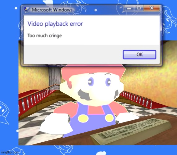Video playback error too much cringe | image tagged in video playback error too much cringe | made w/ Imgflip meme maker