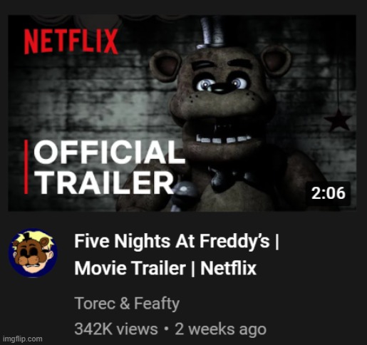 ,, | image tagged in fnaf,movie,netflix,five nights at freddys | made w/ Imgflip meme maker