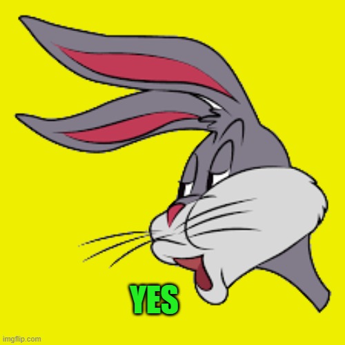 YES | image tagged in bunny | made w/ Imgflip meme maker