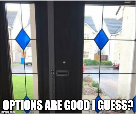 Tiny Hole For What? | OPTIONS ARE GOOD I GUESS? | image tagged in you had one job | made w/ Imgflip meme maker