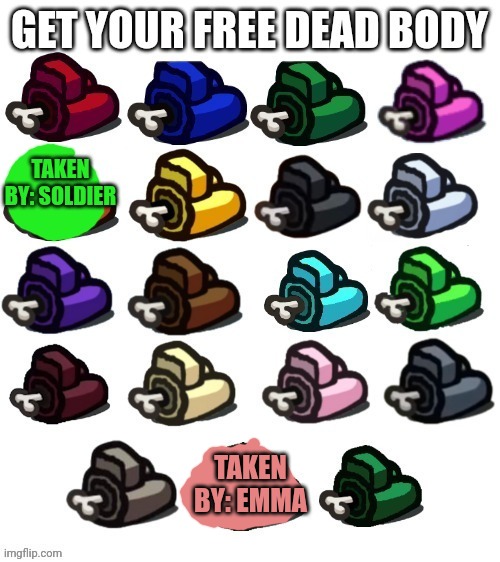 there ya go | TAKEN BY: EMMA | image tagged in amogus sus | made w/ Imgflip meme maker