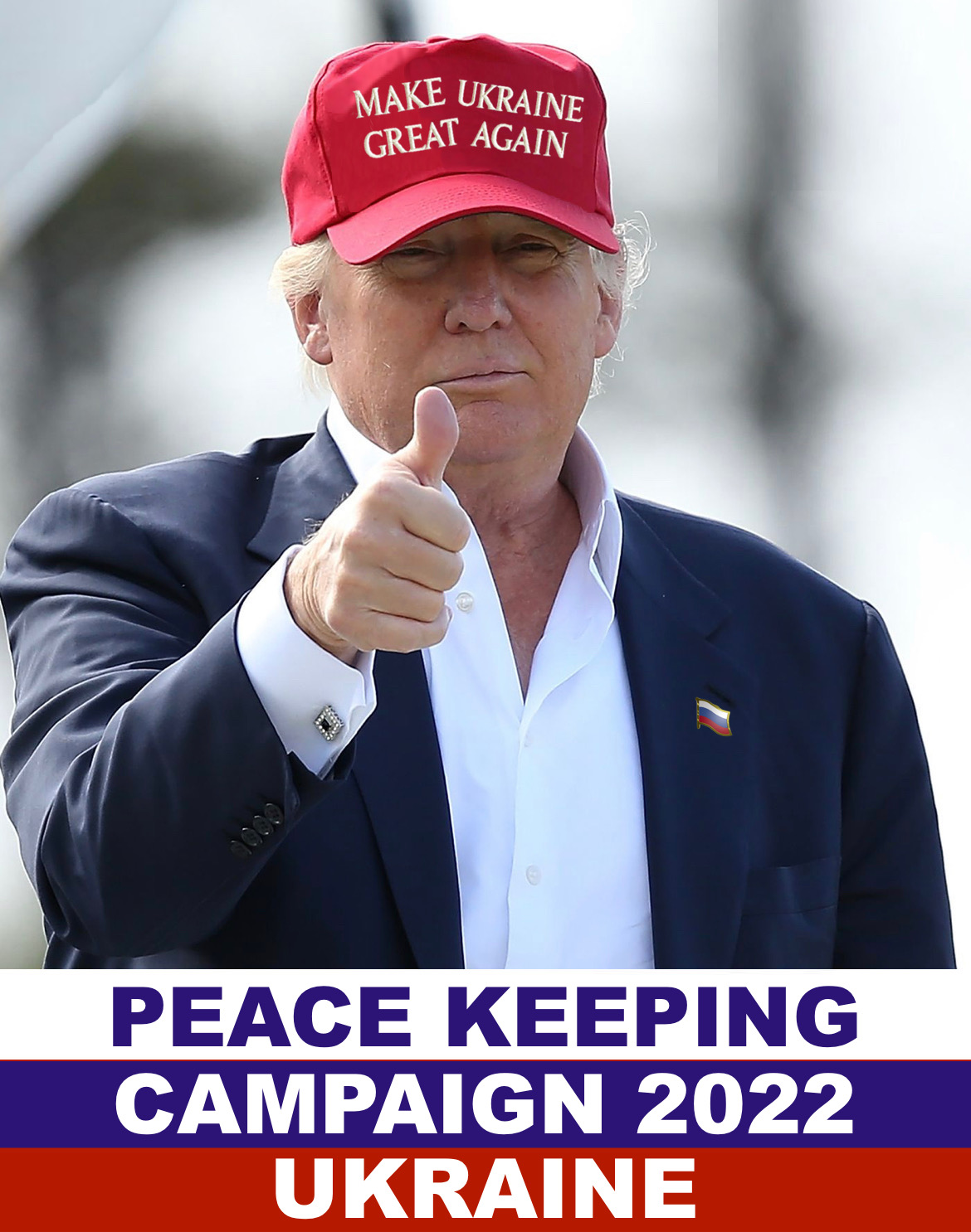 Peace keeping. Трамп в кепке. Трамп в треуголке.