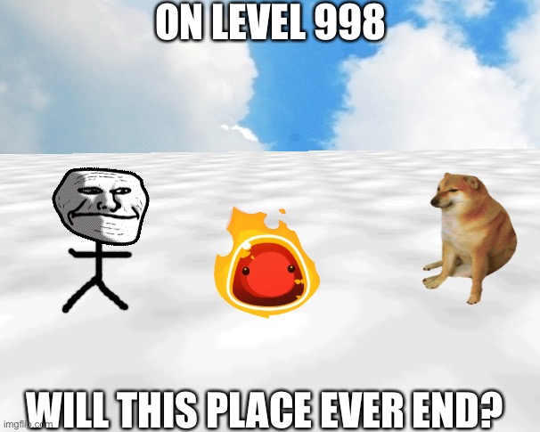 On Backrooms Level 998 | ON LEVEL 998; WILL THIS PLACE EVER END? | image tagged in backrooms level 998 | made w/ Imgflip meme maker