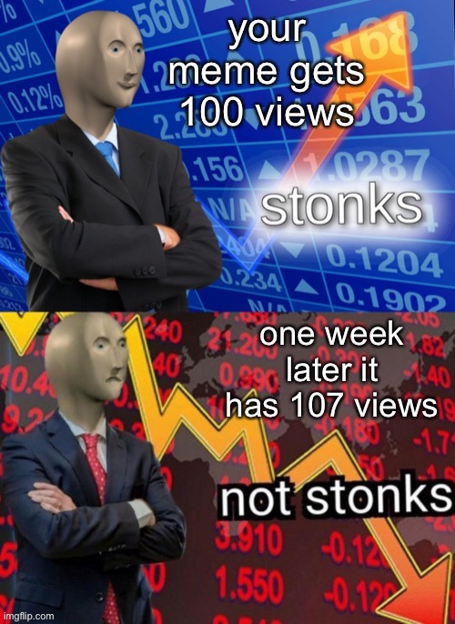memes are unpredictable | image tagged in stonks not stonks,stonks,meming,memes,not stonks | made w/ Imgflip meme maker