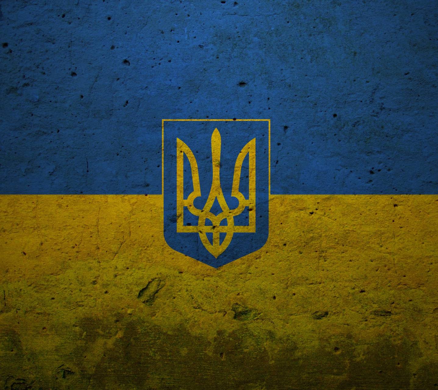 Ukrainian Flag with Trident Blank Meme Template