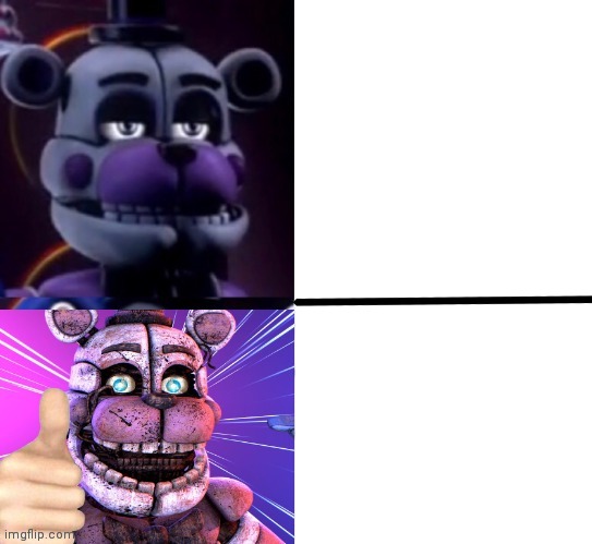 High Quality Funtime freddy does not become angry Blank Meme Template