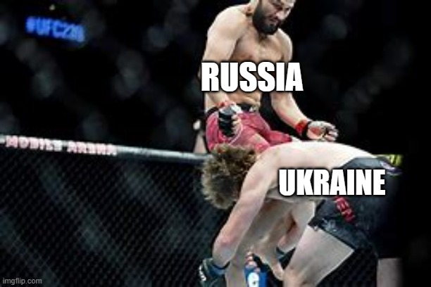 Fixed the typo | RUSSIA; UKRAINE | image tagged in jorge masvidal,ben askren,russia,ukraine | made w/ Imgflip meme maker