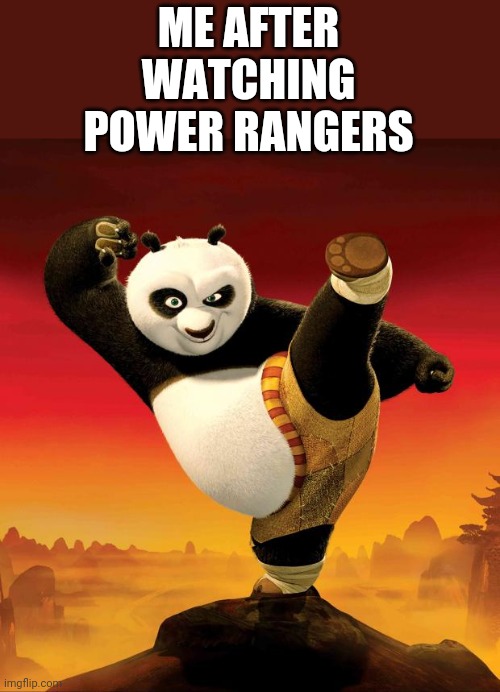 Bring it | ME AFTER WATCHING POWER RANGERS | image tagged in kung fu panda,power rangers | made w/ Imgflip meme maker