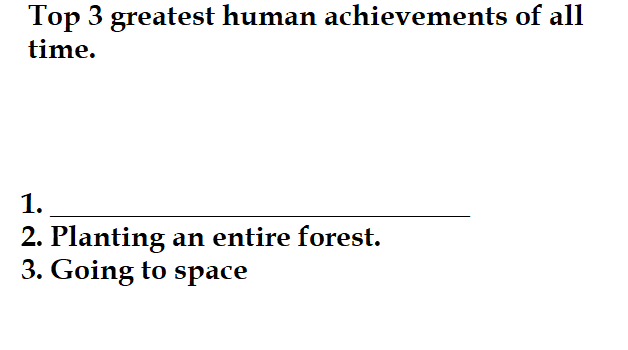 Greatest Human Achievements. Blank Meme Template