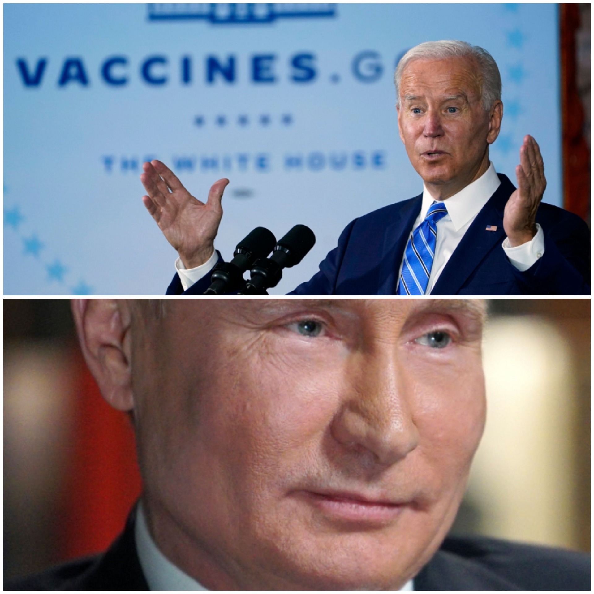 High Quality Putin vs biden Blank Meme Template