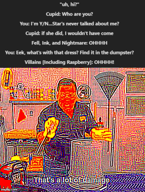 image tagged in that's a lot of damage deepfried | made w/ Imgflip meme maker