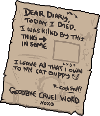 Dear Diary, Today I Died Meme Template