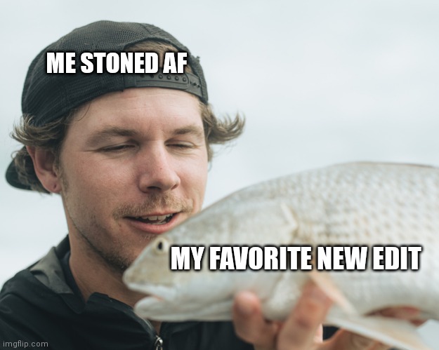 Stevefish | ME STONED AF; MY FAVORITE NEW EDIT | image tagged in stevefish,fish,fishing,stoned,nice,nnnniccceeee | made w/ Imgflip meme maker