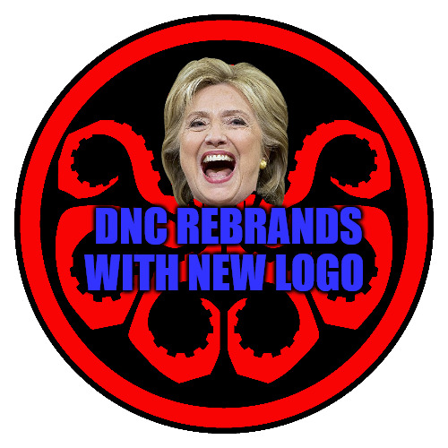 DNC REBRANDS WITH NEW LOGO | image tagged in hail hydra,hillary clinton | made w/ Imgflip meme maker