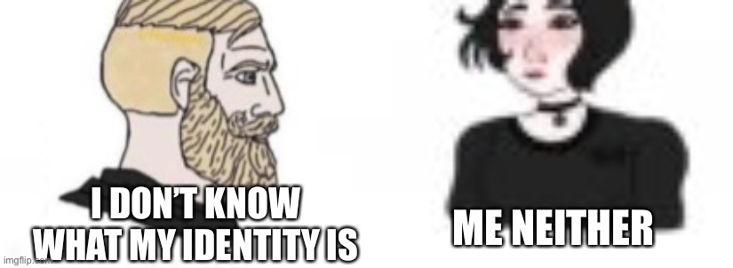 I DON’T KNOW WHAT MY IDENTITY IS ME NEITHER | made w/ Imgflip meme maker