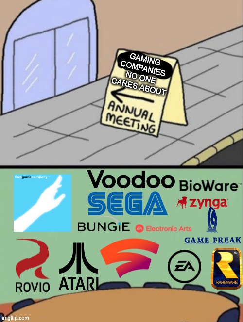 the club is rather extensive | GAMING COMPANIES NO ONE CARES ABOUT | image tagged in funny,memes,funny memes,random,video games,games | made w/ Imgflip meme maker