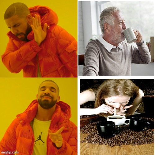 Pro drinkers be sniffin not drinkin | image tagged in memes,drake hotline bling | made w/ Imgflip meme maker