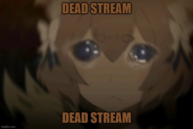 guys post somthin | DEAD STREAM; DEAD STREAM | image tagged in crying felix argyle | made w/ Imgflip meme maker