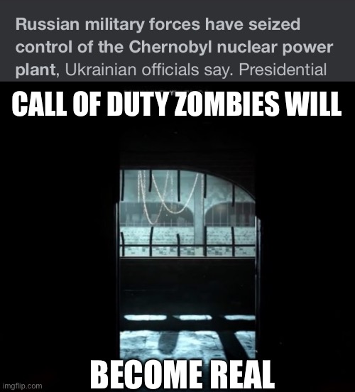 uh oh | CALL OF DUTY ZOMBIES WILL; BECOME REAL | image tagged in uh oh | made w/ Imgflip meme maker