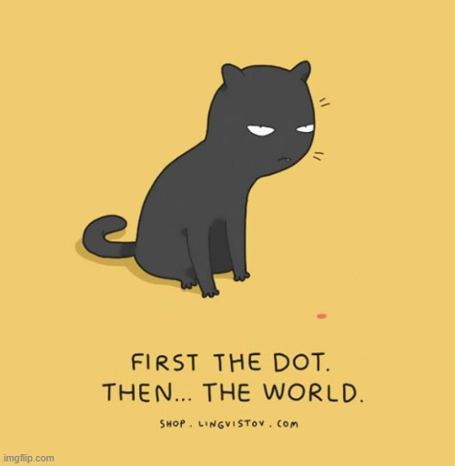 A Cat's Way Of Thinking | image tagged in memes,comics,cats,red dot,next,the world | made w/ Imgflip meme maker