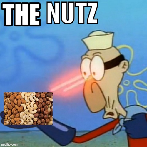 The | NUTZ | image tagged in the | made w/ Imgflip meme maker