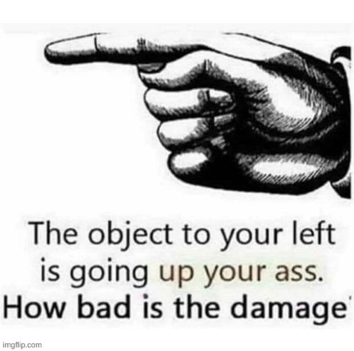 How bad is the damage? | image tagged in memes,funny,hold up,hol up,now that's a lot of damage,don't take this personally please | made w/ Imgflip meme maker