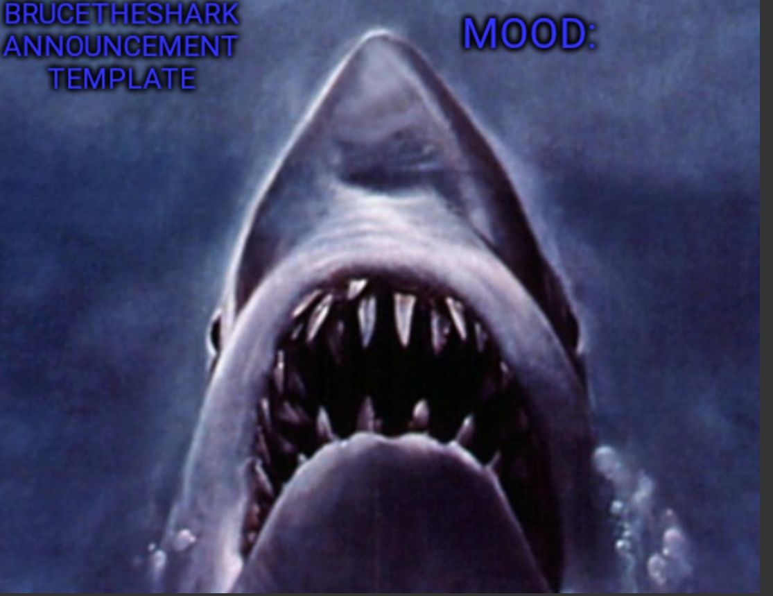 BruceTheShark announcement temp Blank Meme Template