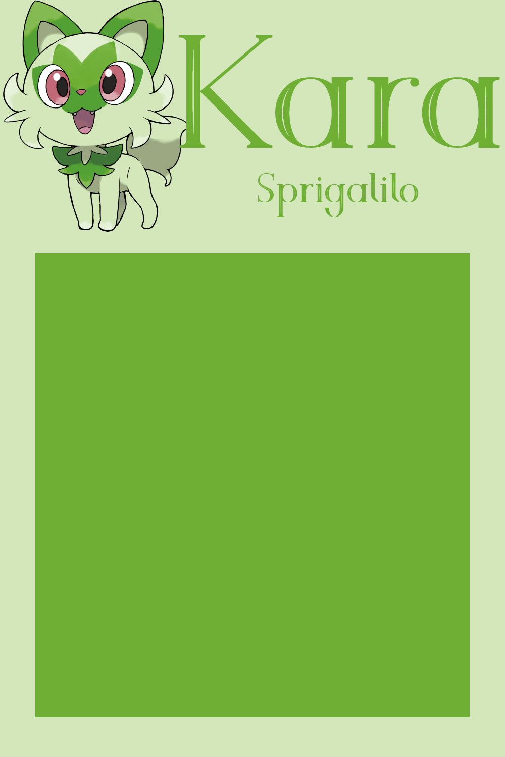 Kara Sprigatito temp Blank Meme Template