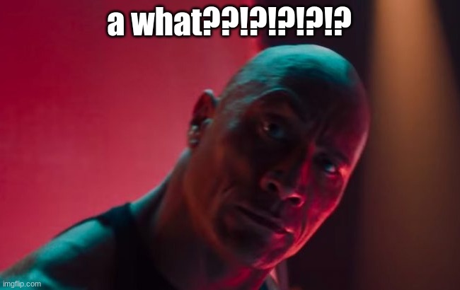 the ROCK | a what??!?!?!?!? | image tagged in the rock | made w/ Imgflip meme maker