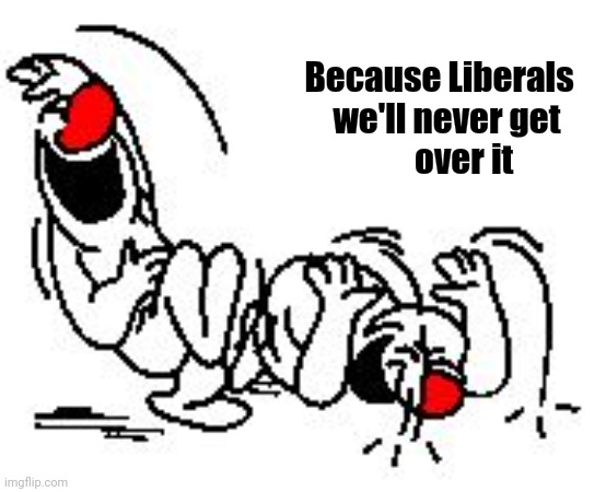 LOL Hysterically | Because Liberals  
we'll never get    
over it | image tagged in lol hysterically | made w/ Imgflip meme maker