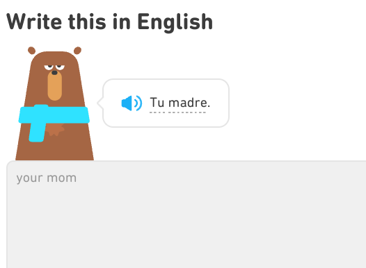 High Quality Duolingo Your Mom Blank Meme Template