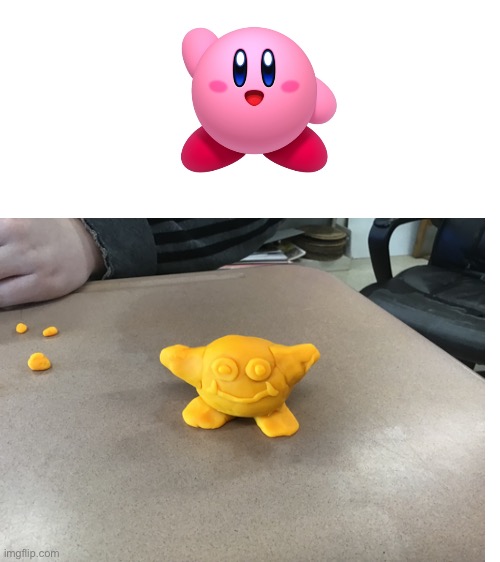 I tried making Kirby and uhhhhhhhhhhhhhhhh… | image tagged in blank white template | made w/ Imgflip meme maker