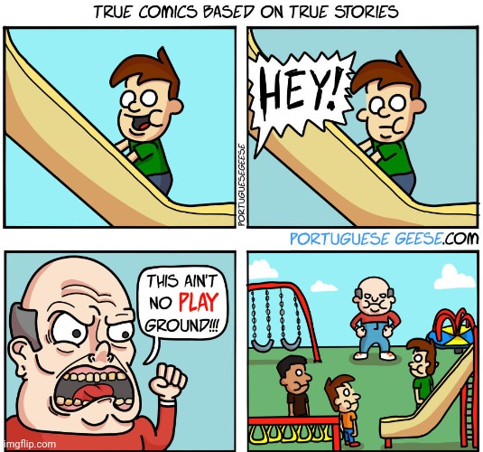 At the playground | image tagged in playground,comics/cartoons,comics,comic | made w/ Imgflip meme maker