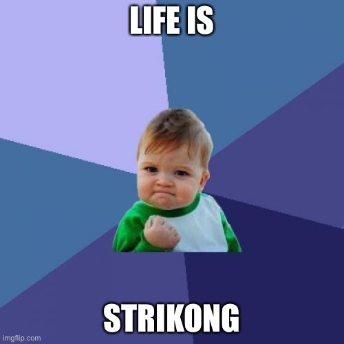 Success Kid | LIFE IS; STRIKONG | image tagged in memes,success kid | made w/ Imgflip meme maker