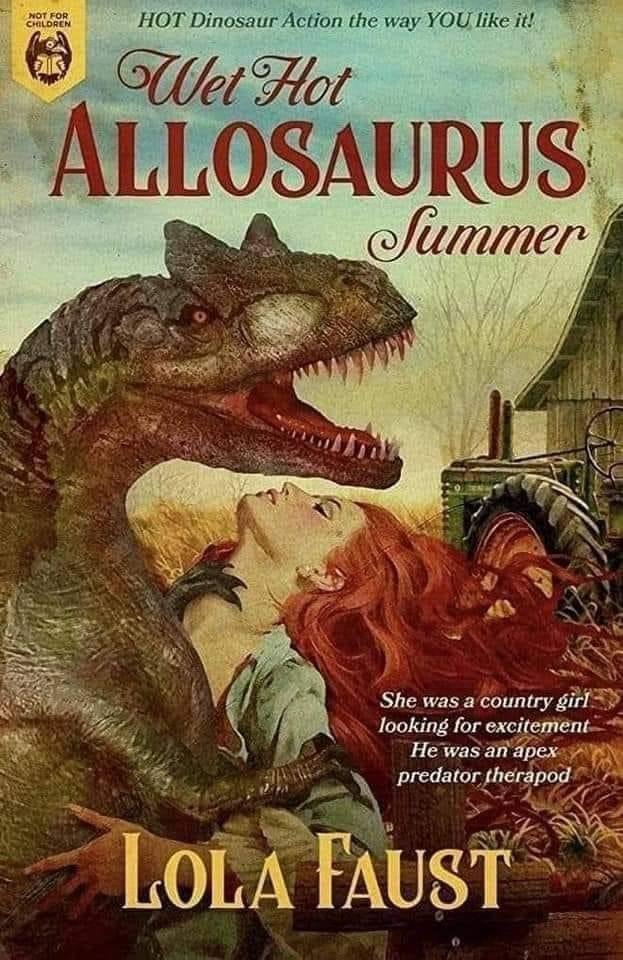 Wet hot Allosaurus summer Blank Meme Template