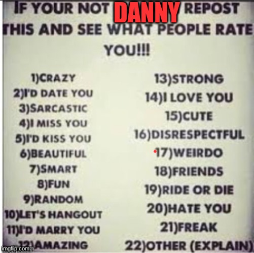 DANNY | made w/ Imgflip meme maker