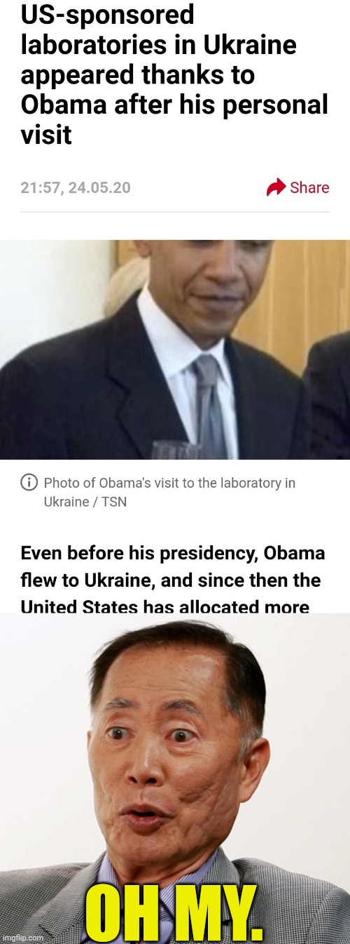 Oh My Even Before He Was President | OH MY. | image tagged in george takei oh my,obama,ukraine | made w/ Imgflip meme maker