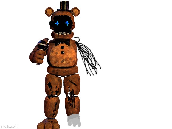 witherd fredonnie | image tagged in blank white template,fnaf,broken,lol,freddy,bonnie | made w/ Imgflip meme maker