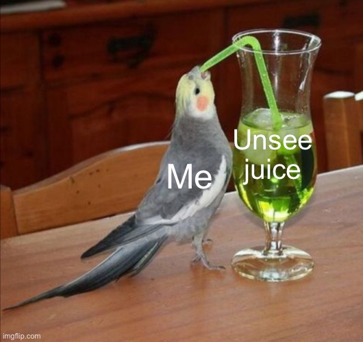 DIY Unsee Juice Meme | Me Unsee juice | image tagged in diy unsee juice meme | made w/ Imgflip meme maker