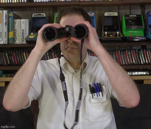 AVGN - Magnified vision | image tagged in avgn - magnified vision | made w/ Imgflip meme maker