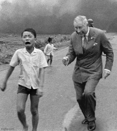 Prince Charles and Vietnamese boy | image tagged in prince charles and vietnamese boy | made w/ Imgflip meme maker